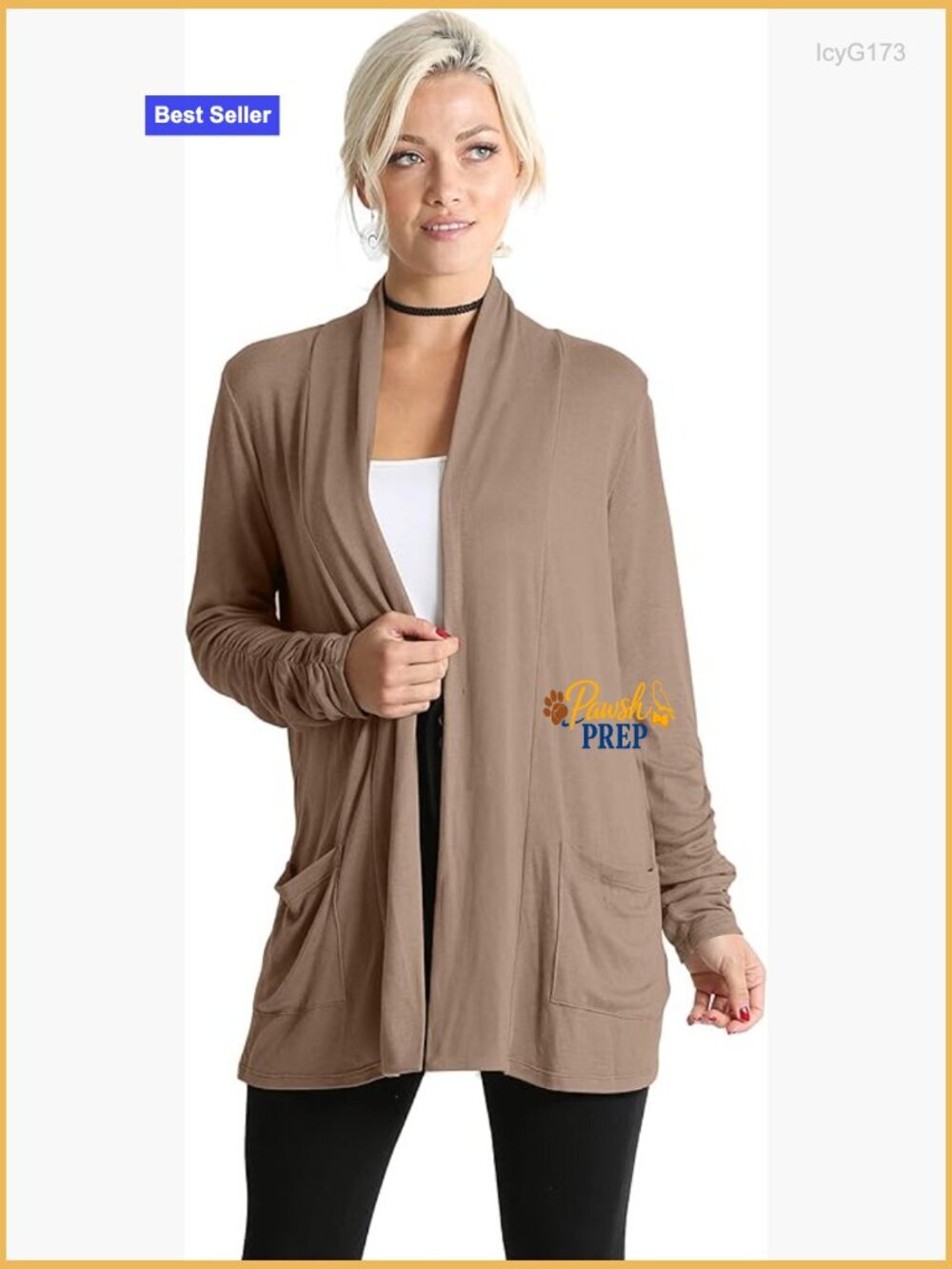 Lightweight Long Sleeve Cardigan with Pockets Plus Size